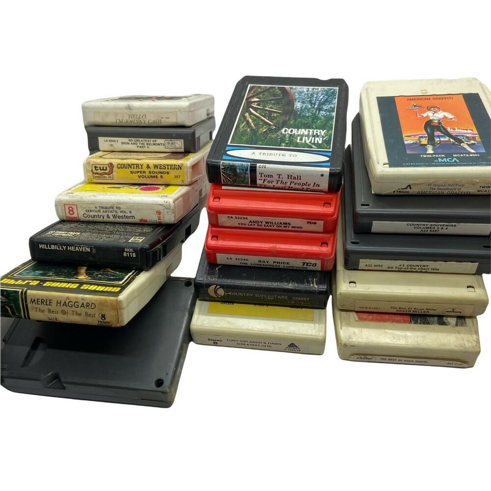 8 Track Tapes Capitol Records Live Recordings Country And Western Lot Of 17
